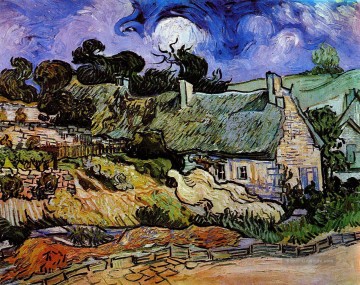 Vincent Van Gogh Werke - Häuser mit Strohdächern Cordeville Vincent van Gogh